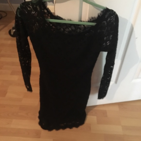 Macys Jump Apparel Black Long Sleeve Dress Small
